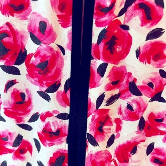 💕 Kate Spade Mini Rose Silk Dress Rose-Colored Glasses Creammulti Size 6 - Picture 6 of 9